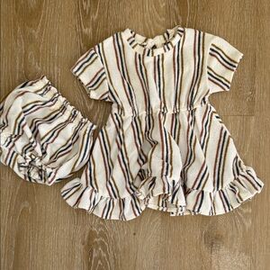 Quincy Mae Striped Terrycloth Dress Size 6-12 Months